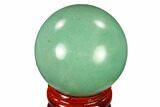 Polished Green Aventurine Sphere - China #115996-1